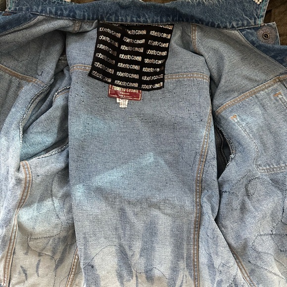 Vintage Roberto Cavalli 1980s tiger fringe denim jacket of dreams - Picture 10 of 13